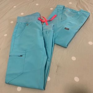 Figs scrubs-limited edition neon blue NWOT